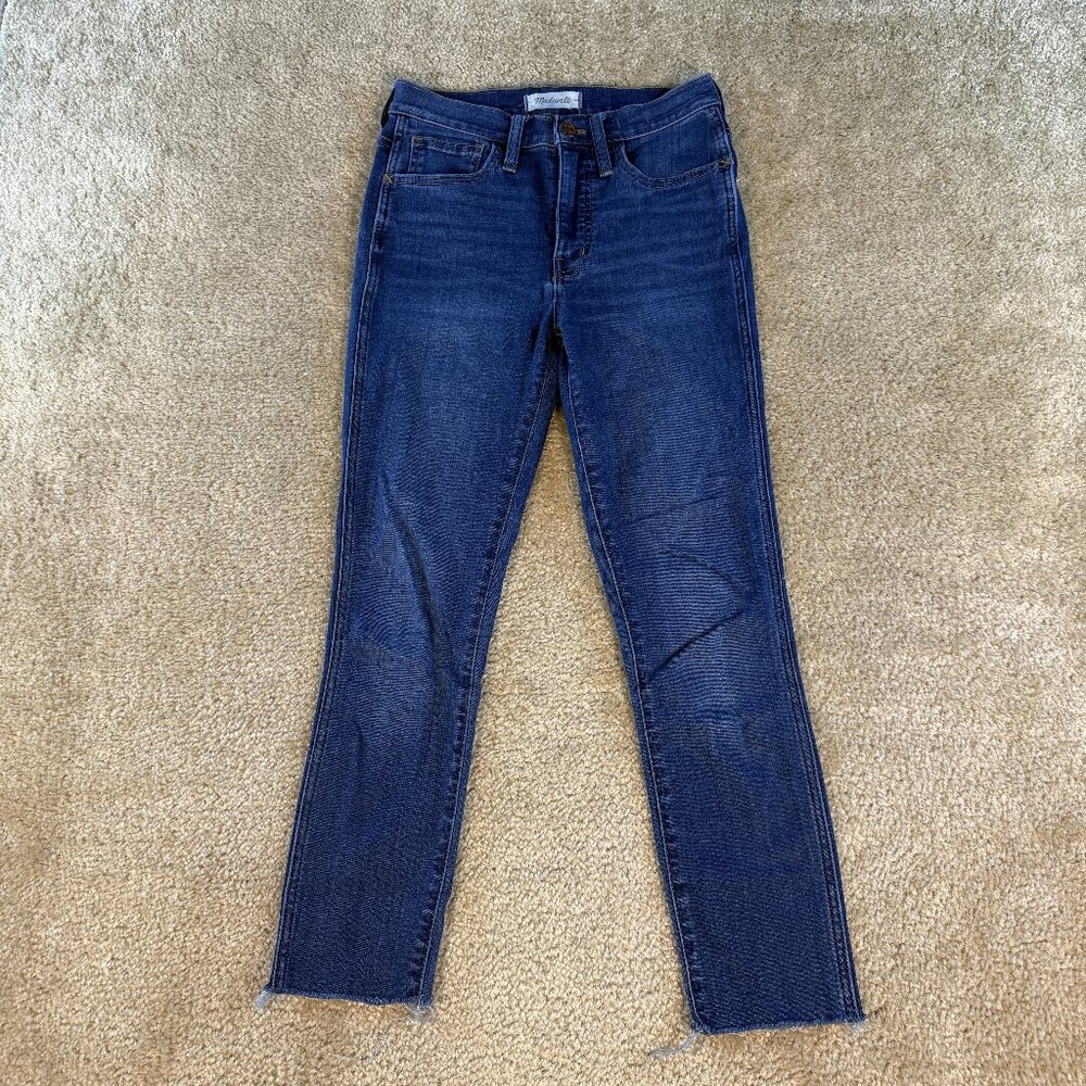 Madewell Roadtripper 10 Inch High Rise Skinny Jeans Womens Size 24 Blue F596 - Picture 1 of 14